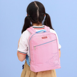 乐客派小学生书包男女儿童书包帆布双肩背包超轻减负 经典粉 *3件