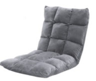 零梦 懒人沙发 可折叠 18格-绒布-浅灰色 52*55*55cm