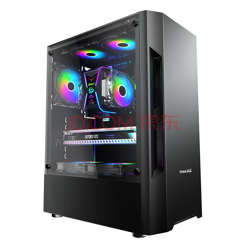 great wall主机,greatwall主机 长城(great wall)本色k-13d机箱(atx/240水冷/玻璃侧透/8风扇位/磁吸