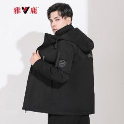雅鹿羽绒服男2020冬季男士短款帅气加厚纯色防风保暖是时尚青年男装