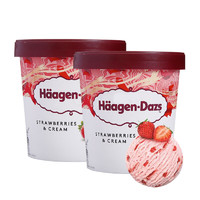 H?agen·Dazs 哈根達斯 草莓味冰淇淋 460ml*2桶裝
