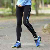 力为/leevy专业紧身运动长裤 女弹力跑步裤 田径健身压缩塑身裤