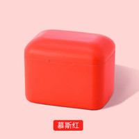少女心口红盒防尘带盖放口红的收纳盒小可爱多功能化妆品收纳盒 珊瑚橘 小号基础款