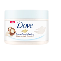 Dove 多芬 Dusch-Peeling 奶油淋浴磨砂膏，含有米漿夏威夷果，4件裝(4 x 225ml)