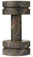 Tom Dixon 大理石制成的哑铃，2.5 千克，适用于健身，功能健身重量或简单，结实的物品，森林绿