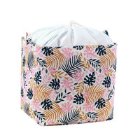 加厚衣物收纳袋超大容量巨无霸装被子的袋子防尘整理袋搬家打包袋 升级加厚版-粉色芭蕉叶 25升-小容量