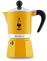 Bialetti Rainbow铝制灶台咖啡壶（3杯）-黄色