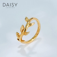 daisy london自然系列树叶戒指女 925银简约文艺森系镀金食指戒指