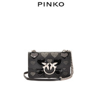 PINKO2020秋冬新品皮革心形裝飾迷你飛鳥包燕子包1P21UNY6M9