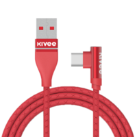 kivee 充电线数据线弯头type-c接口 弯头1米红色
