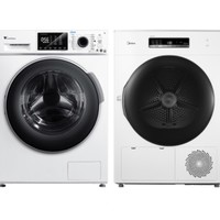 值友专享、补贴购： Midea 美的 TG100VT86WMAD5+MH100-H1W 洗烘套装 10kg