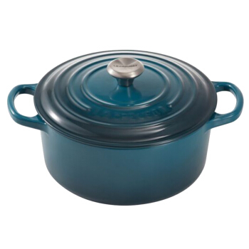 LE CREUSET 酷彩 纯铸铁珐琅锅 24cm 蓝绿色