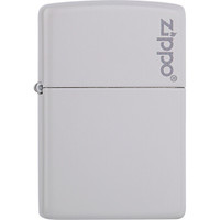 ZIPPO 之寶 美國進口 之寶（zippo） 防風煤油打火機不含油 214ZL白啞漆商標 啞漆彩印 品牌直供原裝正版