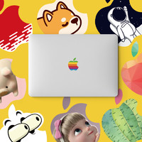 SkinAT苹果笔记本LOGO彩膜Pro13 MacBookAir贴纸电脑贴膜3M配件