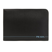 prada 普拉达 男士纯色牛皮拉链手包2vn003 9z2 f0002 v opl 黑色