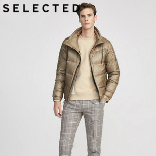 SELECTED 思莱德 S|420112504 男士立领短款羽绒服