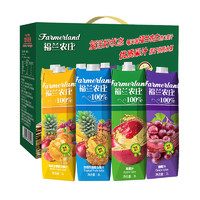 希臘原裝進口福蘭農莊100%純果汁1Lx4經典禮盒混合裝飲料