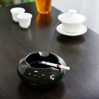 大号烟灰缸创意个性陶瓷烟缸中式家用客厅酒店办公室防风烟灰缸