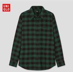 优衣库 男装 法兰绒格子衬衫(长袖) 431478 uniqlo