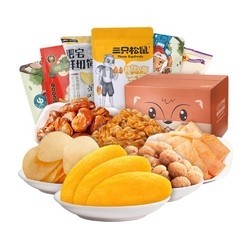 28元】three squirrels 三只松鼠 水果干零食大礼包整箱 6袋*3件多少