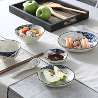 一人食日式陶瓷餐具代理碗碟套装家用釉下彩米饭碗筷盘子勺子1人