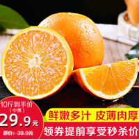十记庄园 江西赣南脐橙 橙子甜橙新鲜水果当季水果 含箱10斤(大果) *6件