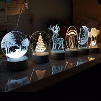 圣诞节创意礼物3D立体视觉台灯