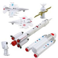 KIDNOAM 航空探险飞船摆件玩具 7件套