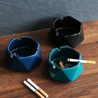 陶瓷个性创意烟灰缸中欧式潮流不带盖客厅办公室家用大气简约防风