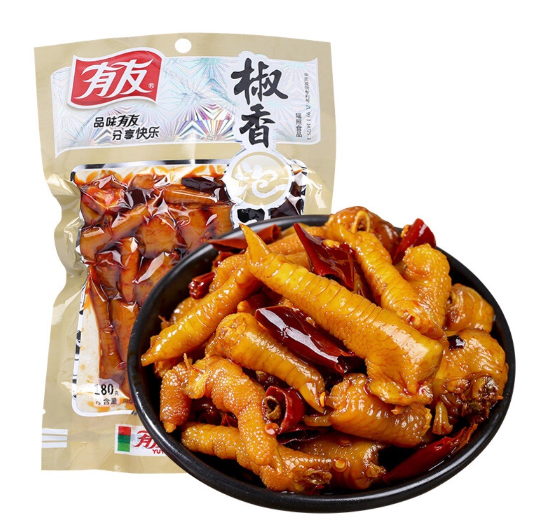 京东plus会员 有友 泡椒凤爪山椒鸡爪 100g