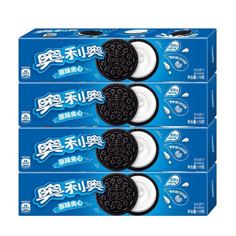 oreo 奥利奥 夹心饼干 原味 116g*4盒
