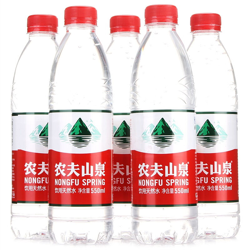 农夫山泉 饮用水 饮用天然水550ml普通装1*24瓶 整箱装