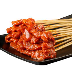 鲜咀咀牛肉粒麻辣味串串香30串火锅菜品bbq烧烤食材四川麻辣烫串串香