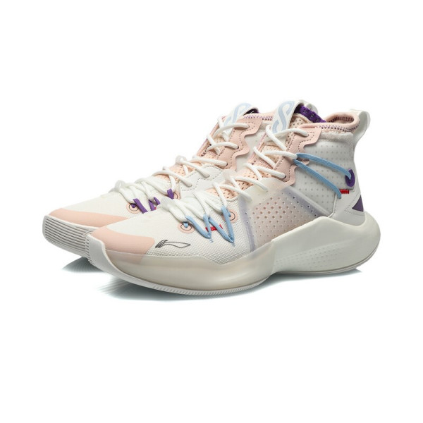 商品li-ning 李宁 音速8系列 男子篮球鞋 abaq107-3 云雾白/柔玫瑰粉