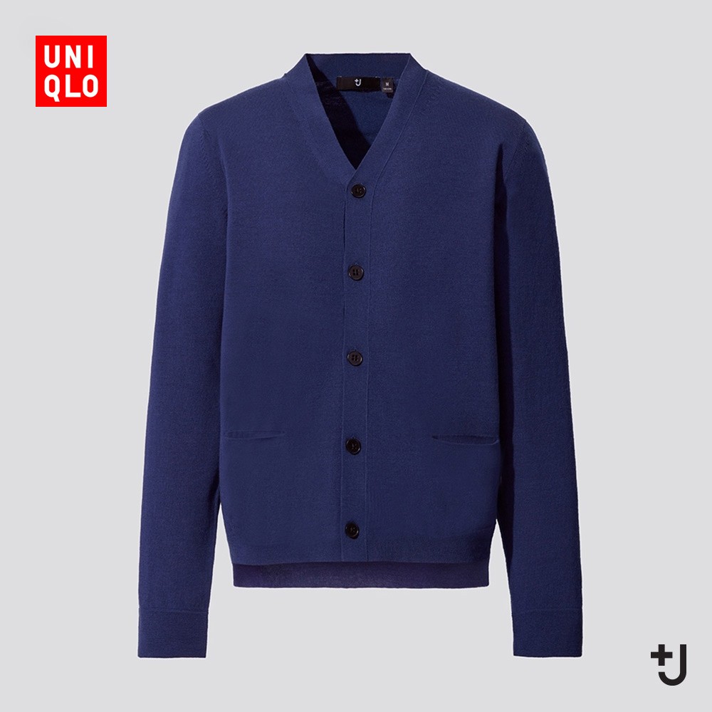 uniqlo 优衣库 435791 男装  j美利奴羊毛混纺v领针织开衫