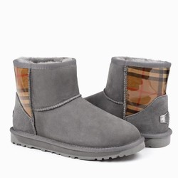ozwearugg女士英伦格子雪地靴