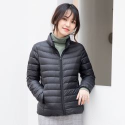 女士轻羽绒立领轻薄时尚羽绒服