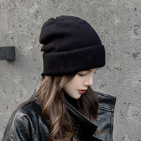 帽子女秋冬日系百搭針織毛線帽時尚韓版潮月子帽冬天韓國冷帽