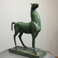 刘畅 限量 青铜马雕塑《骄傲的小母马》艺术品 家居办公室装饰品