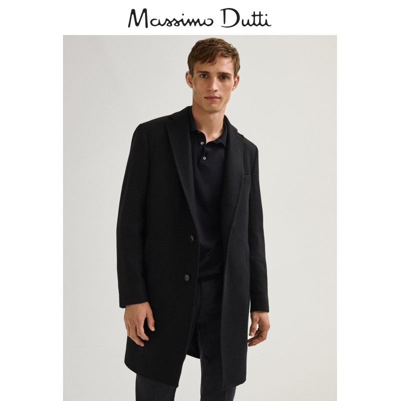Massimo Dutti 02427163401 男士直筒版大衣外套