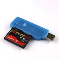 飚王（SSK）SCRS028 標準USB接口讀卡器 支持CF相機卡 方便易攜 琥珀系列 藍色