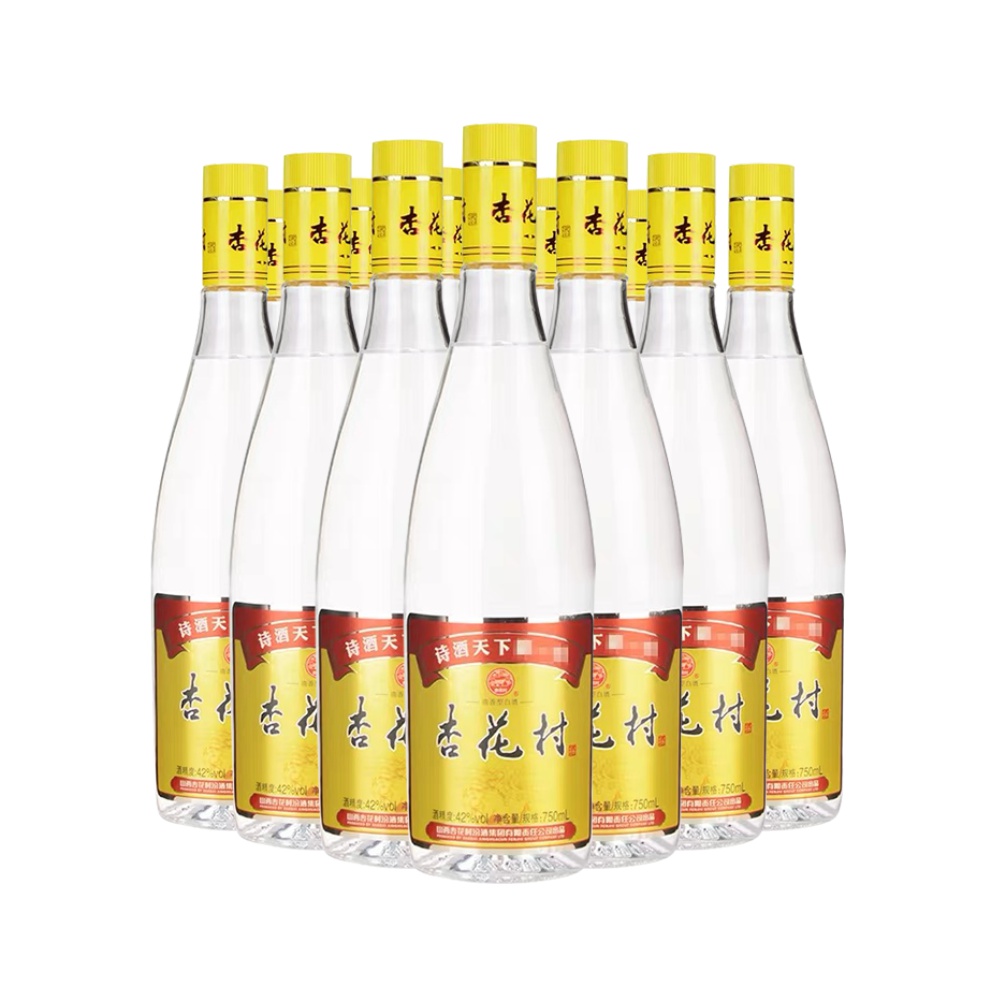 山西汾酒杏花村42度红标450ml*12清香型纯粮酿造高度口粮酒整箱