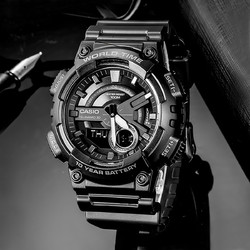 唯品尖货:casio 卡西欧 aeq110w1b-k 男士多功能运动防水石英手表