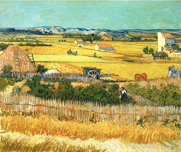 简美轻奢简欧客厅 装饰画 风景 梵高油画 田园风挂画 梵高丰收