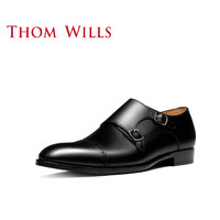 ThomWills手工真皮孟克鞋男商务正装鞋僧侣鞋英伦皮鞋冬季