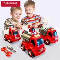 哈尚（Hearthsong）儿童玩具车 消防车四件套 男女孩宝宝拆装玩具儿童早教生日礼物新年送礼物 *8件