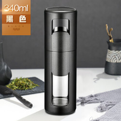 富光 玻璃杯 凯锐系列 黑色 340ml *4件