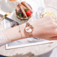 手表女精致女表小巧菱形玻璃手表防水石英女士手表