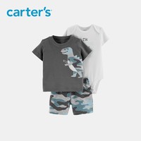 Carter's 孩特  儿童卡通短袖连体衣短裤 3件套