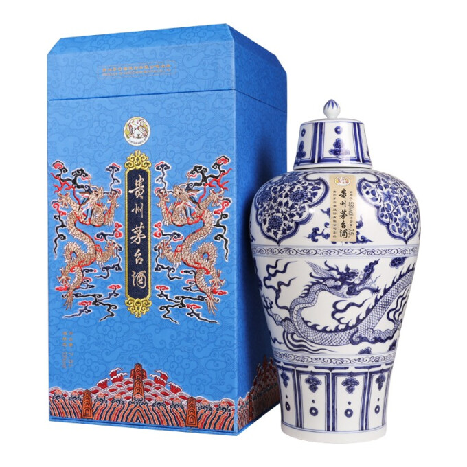 贵州茅台酒53度茅台元青花酱香型白酒礼盒75l15斤装